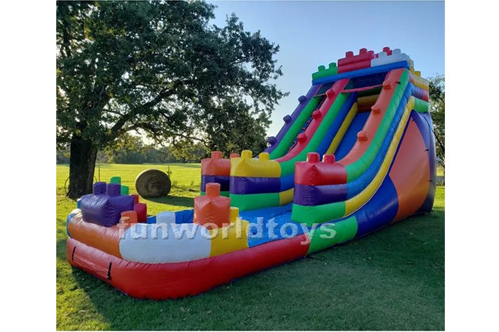 Building block Inflatable water slides FWS348