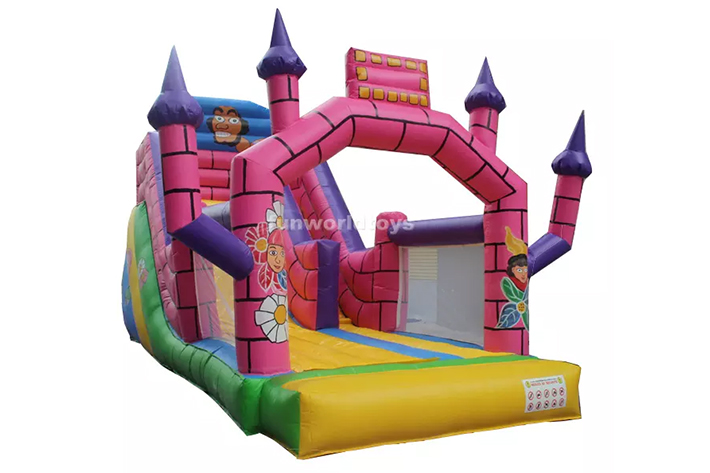 High giant dual lane inflatable slide FWD226