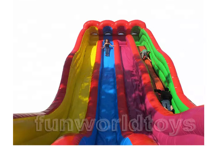 Attractive rainbow inflatable slide FWD215