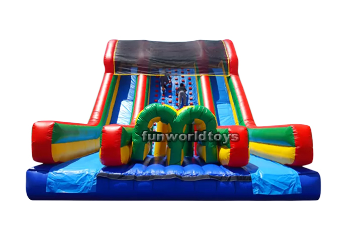 Funny sport inflatable rock wall slide FWD214