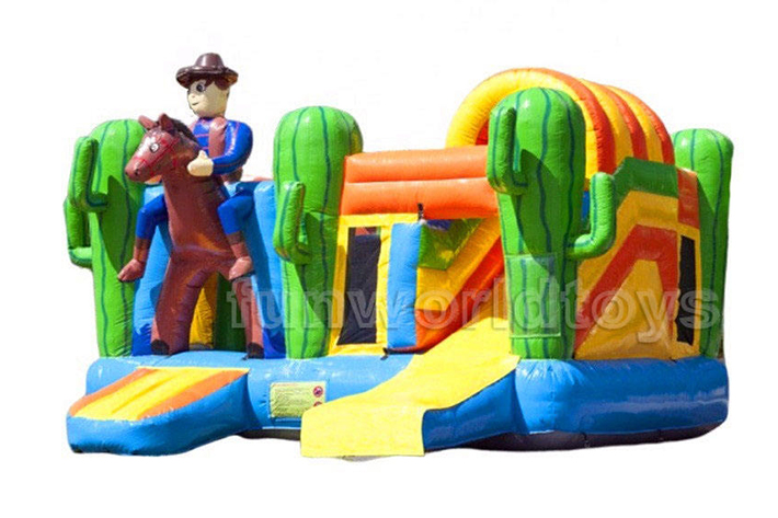 Inflatable football bounce house with slide FWZ378