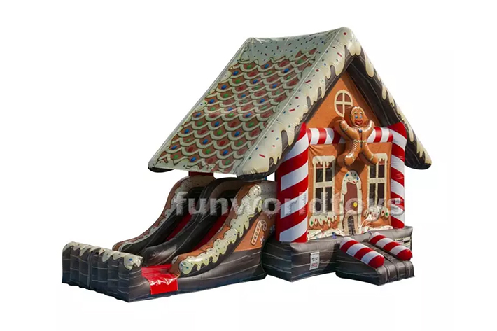 Inflatable bouncer jumping castle slide FWZ268