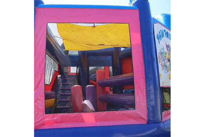 Cute dog bounce house with slide FWZ300