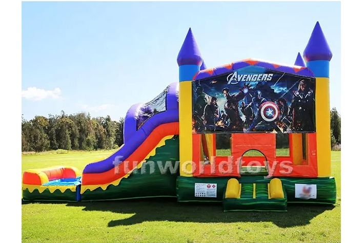 Different themed combo bounce house with slide FWZ299