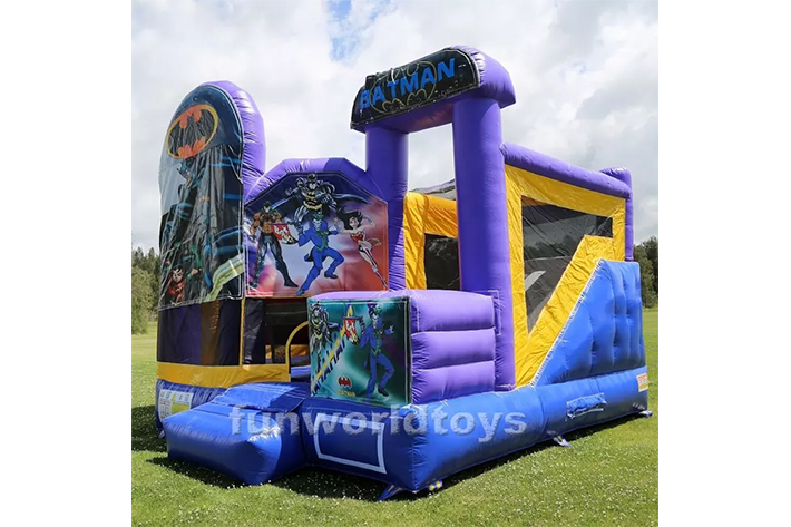 Inflatable batman bounce house with slide FWZ322