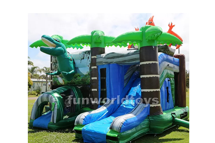 Dinosaur bounce house with inflatable slide FWZ321