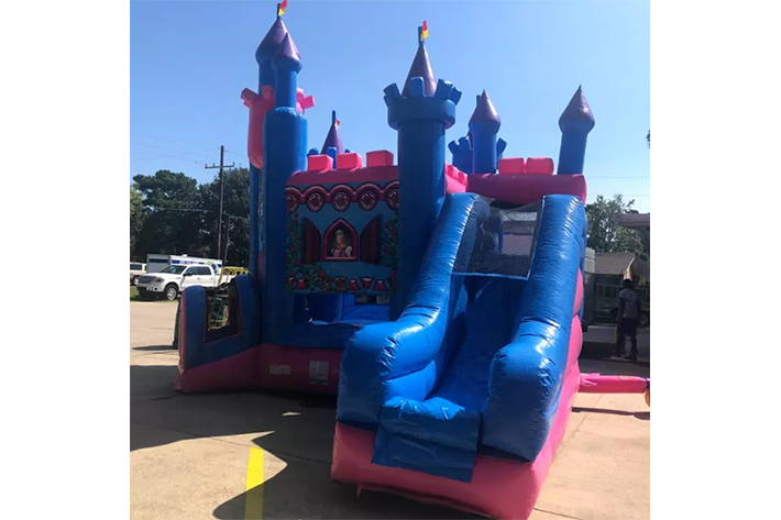 Inflatable moonwalk with slide bounce house FWZ320