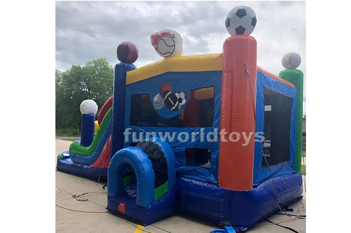Commercial bounce house with water slide FWZ319