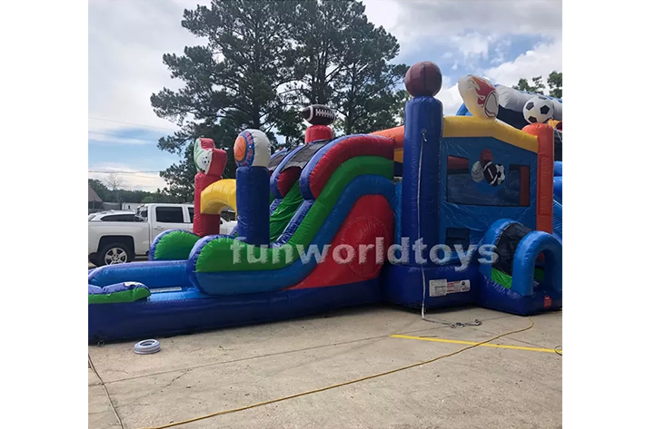 Commercial bounce house with water slide FWZ319