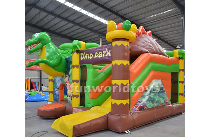 Dinosaur bounce house with inflatable slide FWZ370