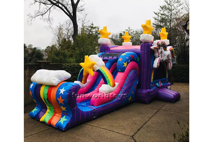 Lovely kids inflatable unicorn jumping bouncy castle FWZ368
