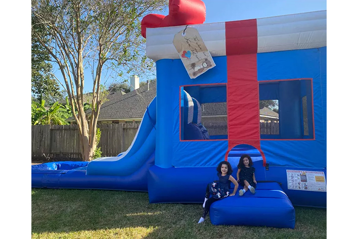 Customized Inflatable bounce house with slide FWZ326