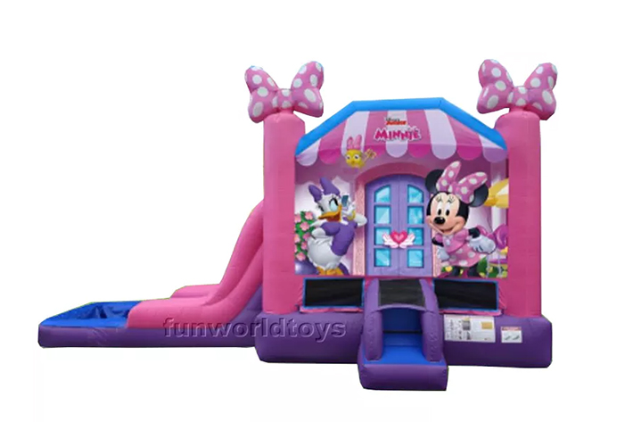 Lovely Inflatable bounce house with slide FWZ353