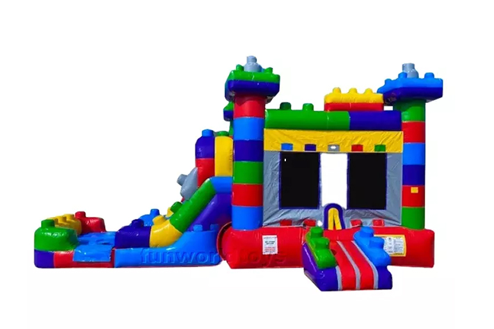 Inflatable Mega Blocks Bounce House Combo FWZ368A