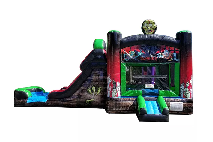 Inflatable Zombie combo with water slide  FWZ349