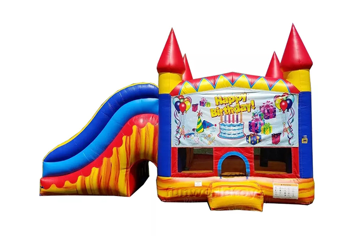 Kids inflatable bounce house with slide  FWZ348