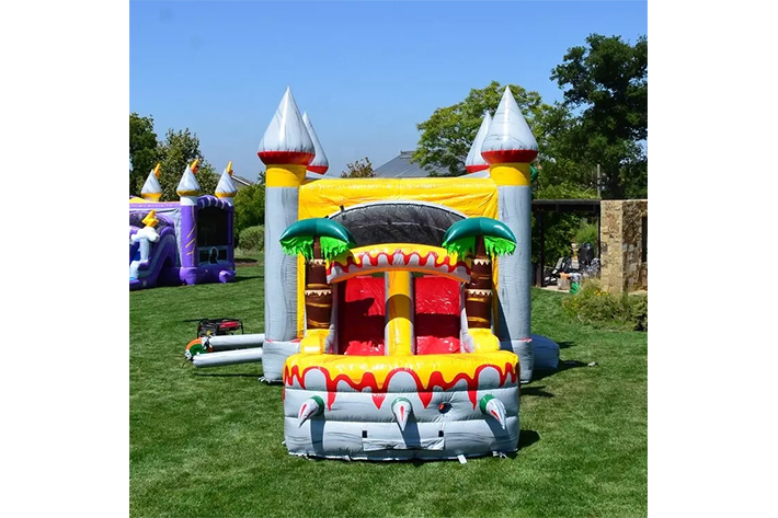 Hot Selling Kids T-Rex Party Jumpers Bounce House with Water Slide