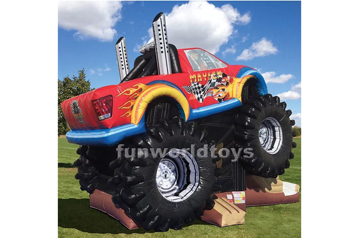 Grave digger monster truck bouncer house FWC244