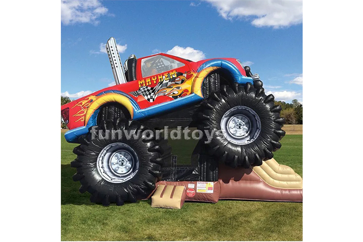 Grave digger monster truck bouncer house FWC244