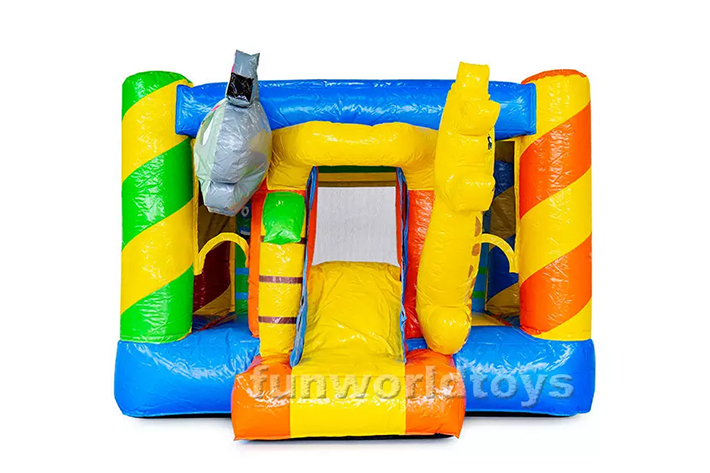 Structure animal bounce house with slide FWC263