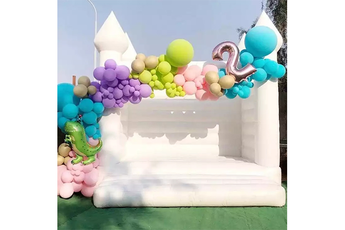 PVC white wedding inflatable jumping bouncy FWW28