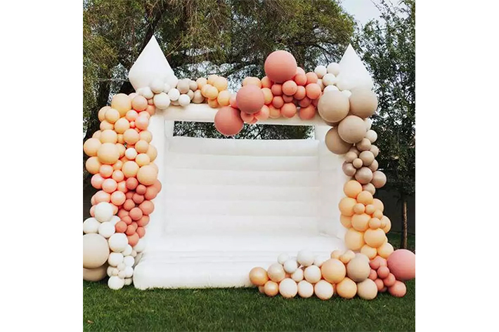 PVC white wedding inflatable jumping bouncy FWW28