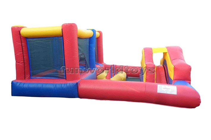 Large Mickey Mouse Printing Inflatable Dry/ Wet Jumper Bouncer With Slide & Climbing With Blower
