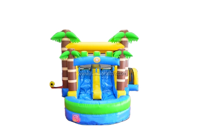 Palm Tree Bounce Castle Slide Comb FWZ405