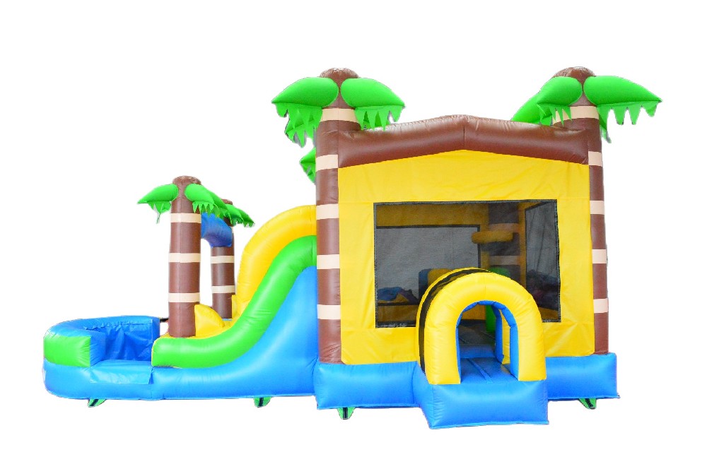 Palm Tree Bounce Castle Slide Comb FWZ405