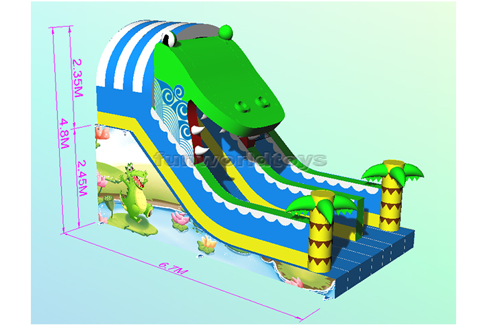 Inflatable Crocodile Slide FWND30