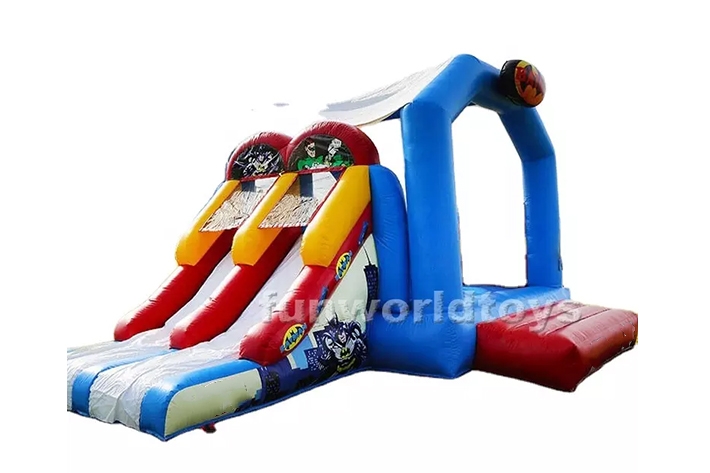 Inflatable color bounce house with slide FWZ323