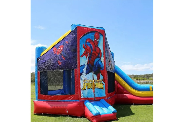 Spider man bounce house with slide FWZ298