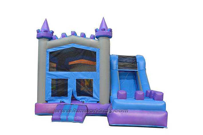 Purple Bounce castle with slide FWZ367