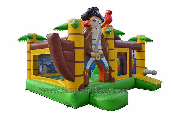 Inflatable Pirate Bounce House with slide FWZ377