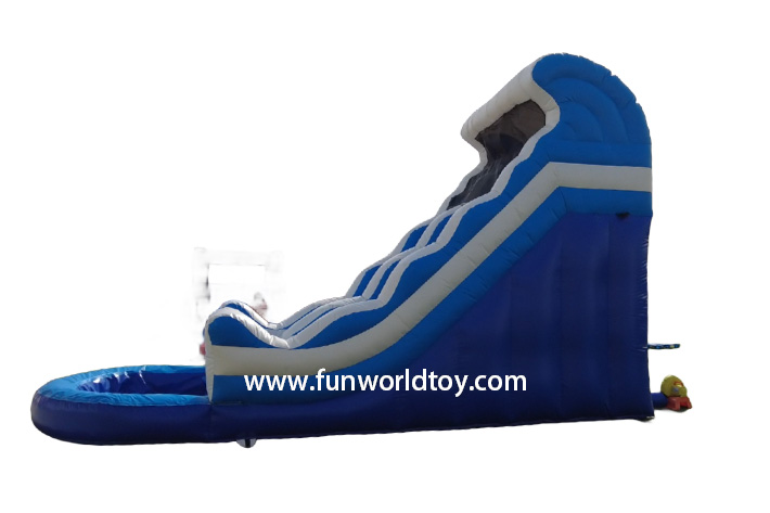 Blue Wave Water Slide Inflatable Slide With Pool FWP413