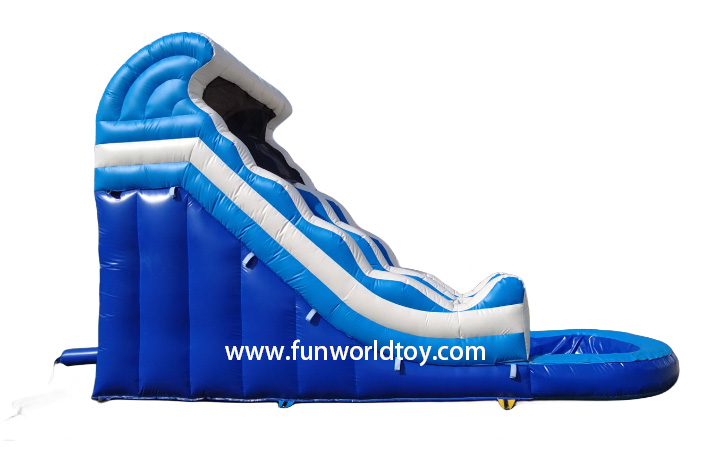 Blue Wave Water Slide Inflatable Slide With Pool FWP413