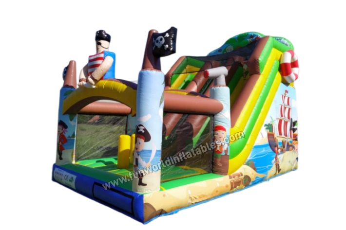 Pirate themed inflatable slide FWD301