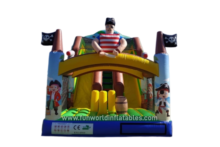 Pirate themed inflatable slide FWD301