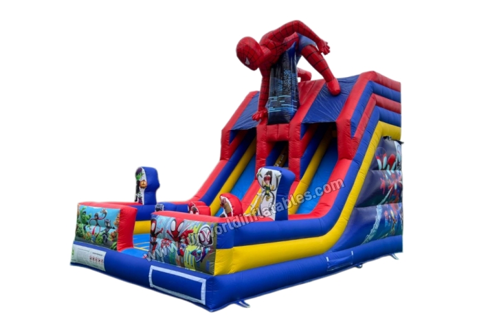 Spider man inflatable bounce slide FWD302