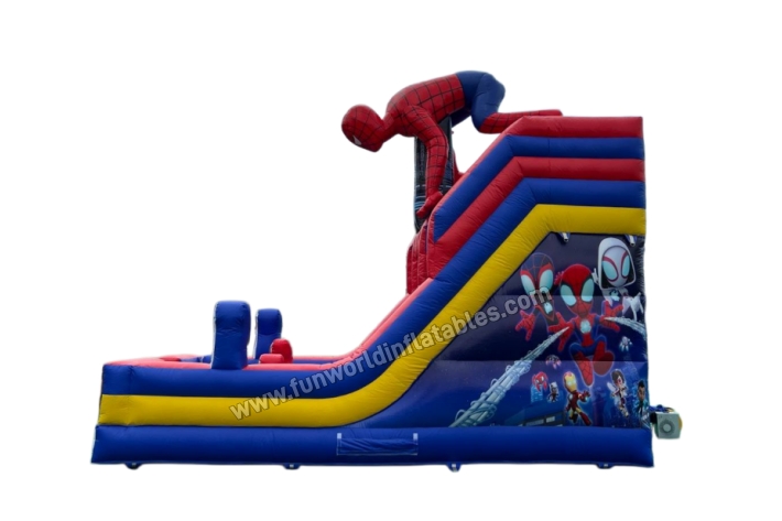 Spider man inflatable bounce slide FWD302