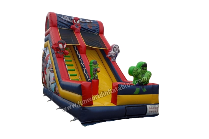 Spiderman themed inflatable slide FWD303
