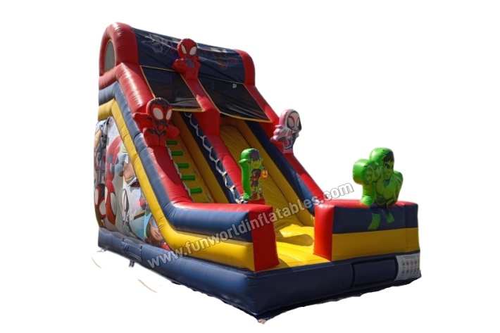 Spiderman themed inflatable slide FWD303