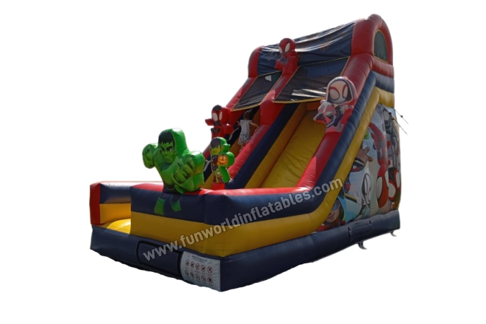 Spiderman themed inflatable slide FWD303