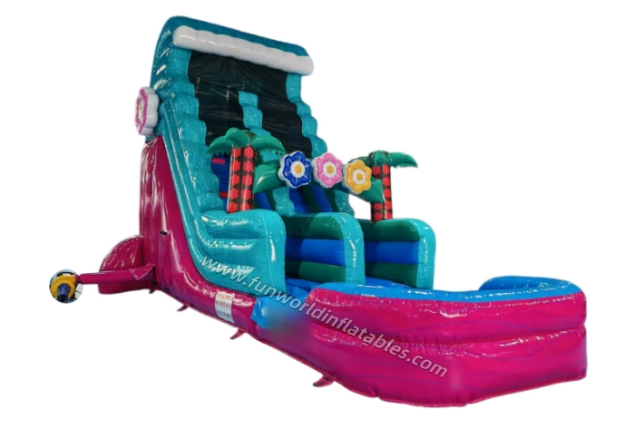 Summer Luau Single Lane Water Slide fws437