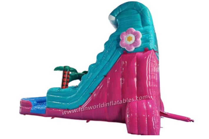 Summer Luau Single Lane Water Slide fws437