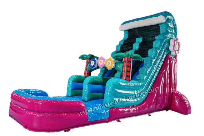 Summer Luau Single Lane Water Slide fws437