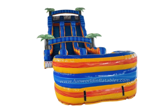 Colorful Theme Outdoor Inflatable Water Slides fws438