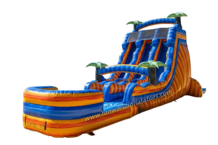 Colorful Theme Outdoor Inflatable Water Slides fws438