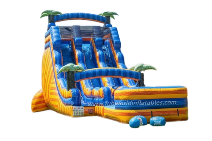 Colorful Theme Outdoor Inflatable Water Slides fws438